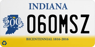 IN license plate 060MSZ