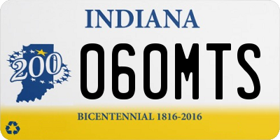IN license plate 060MTS