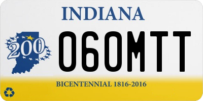 IN license plate 060MTT