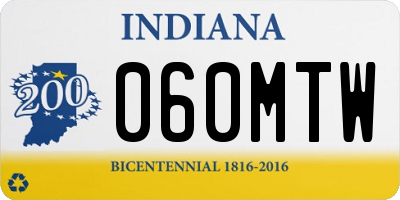IN license plate 060MTW