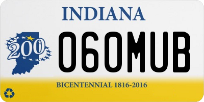 IN license plate 060MUB