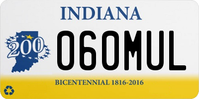 IN license plate 060MUL