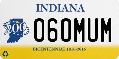 IN license plate 060MUM