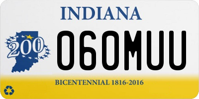 IN license plate 060MUU