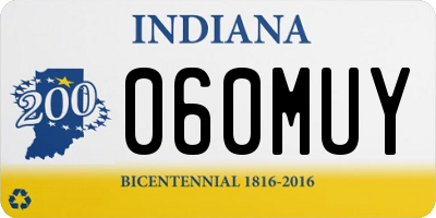 IN license plate 060MUY