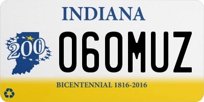 IN license plate 060MUZ