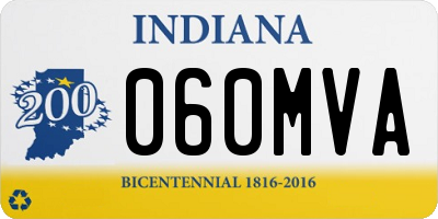IN license plate 060MVA