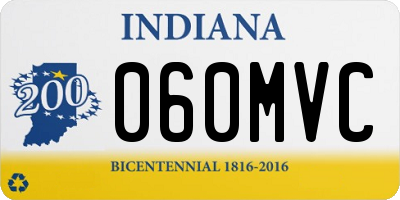 IN license plate 060MVC