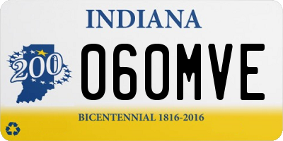 IN license plate 060MVE
