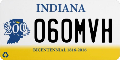 IN license plate 060MVH