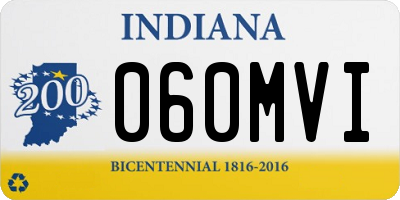 IN license plate 060MVI