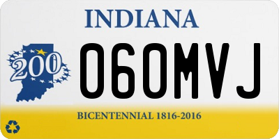 IN license plate 060MVJ