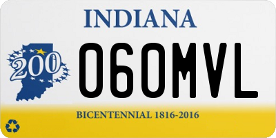 IN license plate 060MVL