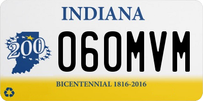 IN license plate 060MVM