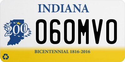 IN license plate 060MVO