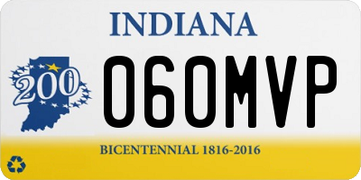 IN license plate 060MVP
