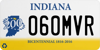 IN license plate 060MVR