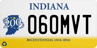 IN license plate 060MVT
