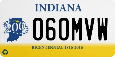 IN license plate 060MVW