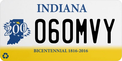IN license plate 060MVY