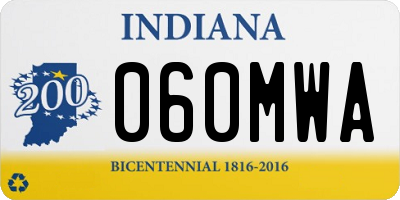 IN license plate 060MWA