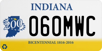 IN license plate 060MWC