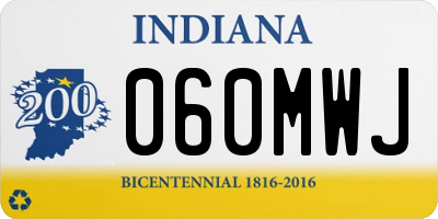 IN license plate 060MWJ