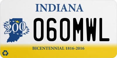 IN license plate 060MWL