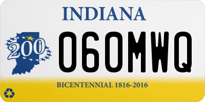 IN license plate 060MWQ