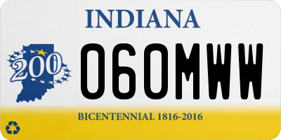 IN license plate 060MWW
