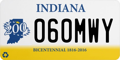 IN license plate 060MWY