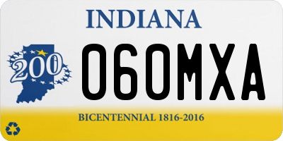 IN license plate 060MXA