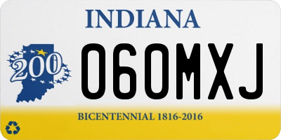 IN license plate 060MXJ