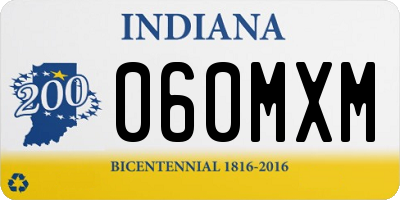 IN license plate 060MXM
