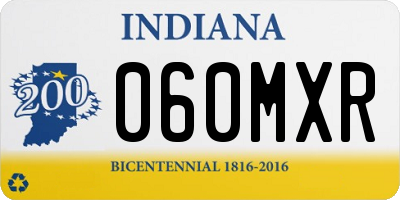 IN license plate 060MXR