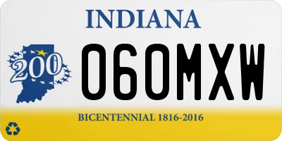 IN license plate 060MXW