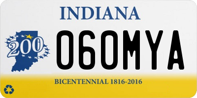 IN license plate 060MYA