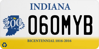 IN license plate 060MYB