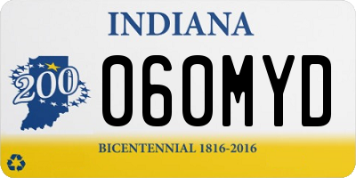 IN license plate 060MYD