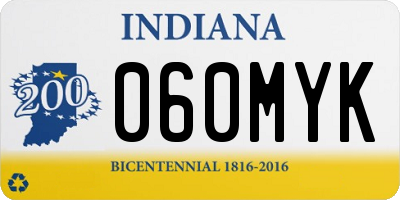 IN license plate 060MYK