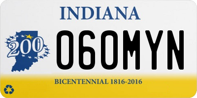 IN license plate 060MYN