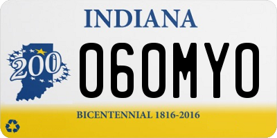 IN license plate 060MYO