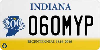 IN license plate 060MYP