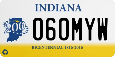 IN license plate 060MYW