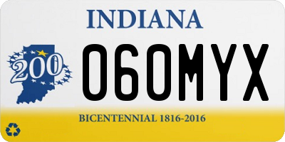 IN license plate 060MYX