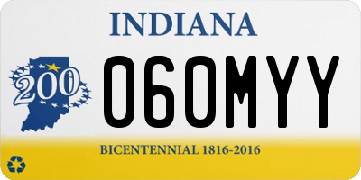 IN license plate 060MYY