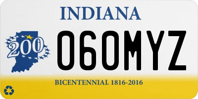 IN license plate 060MYZ