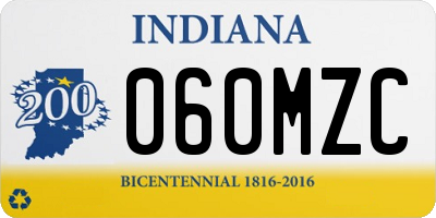 IN license plate 060MZC