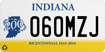 IN license plate 060MZJ