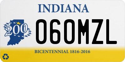 IN license plate 060MZL